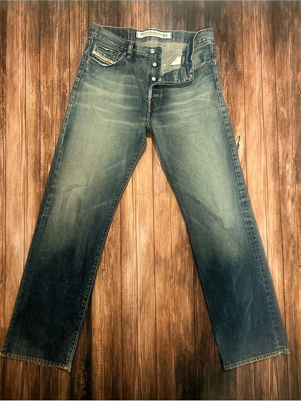 Diesel Zatiny Straight Leg Jeans Blue Waist 32